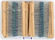 2600Pcs 1/4W 0.25 Watt 130 Values 1 Ohm-3M Ohm Resistor Assortment Kit Metal Film Fixed Electrical Resistors Assortment with 1% Tolerance,Resistor Assorted Resistance Optional
