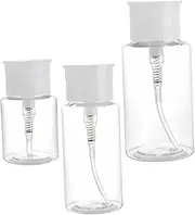DECORNIJIA 3Pcs Reusable Transparent Cosmetic Bottles Pressing Design Liquid Dispenser for Travel Durable Material Leakproof Sub Bottles for Toiletries