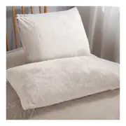 Beige Teddy Fleece Fitted Sheet Combo Set