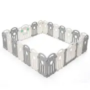 Playpals Kids Playpen Baby Safety Gate Toddler Fence Child Play Game 24 Panels