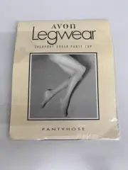 Vtg Avon Legwear Everyday Sheer Panty Top Off Black Size B Made in USA