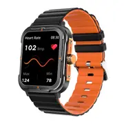 Bluetooth Smart Watch 1.83" IPS Touch Screen Heart Rate Blood Pressure BT 5.2 - Black