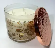 Bath & Body Works Pumpkin Peanut Brittle 3-wick Scented Candle w Essential Oils