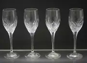 MIKASA CRYSTAL WILDFIRE FROSTED CUT SET OF 4 WINE GOBLETS 8.3/8" NEW IN BOX