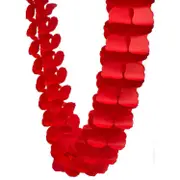 3.6m Four Leaf Clover Tissue Paper Garland - Red