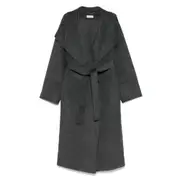 [Soft Goat] Soft Goat Belted Coat S GREY