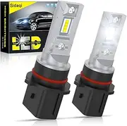 Sidaqi 12277 P13W LED Fog Light Bulbs 6000K White Ultra Bright 6000LM 8-SMD 3570Chips P13W 12277 LED Fog Lights Daytime Running Lights DRL for Cars Trucks 12V Plug and Play
