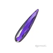 Cubic Zirconia Flat Briolette Pendant Bead 7x28mm Amethyst Purple #64394