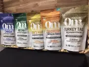 Om Mushrooms Powder Pack, Cordyceps,lions Mane, Chaga,Reishi,Turkey Tail,250serv