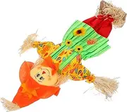 VINTORKY Girl Scarecrow Standing Yard Stake Harvest Theme Outdoor Fall Decor Halloween Scarecrow for Garden