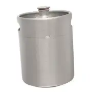 Mini Keg Growler Stainless Steel Home Brew Bottle Beer Barrel Silver 2L For