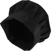 [NIYANGLE] 2pcs Chef Cap Unisex Cotton Baker Hat Hat Food Service Caps for Kitchen Black