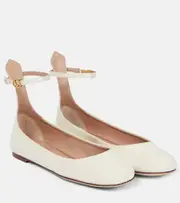 [Valentino Garavani] Valentino Garavani Tan-Go patent leather ballet flats AU 4 white