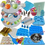 554PCS Cake Pop Maker Kit - Silicone Lollipop Molds Baking Supplies with 3 Tier