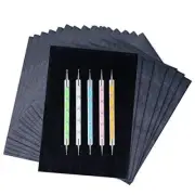 200 Sheets Carbon Paper Black Graphite Transfer Tracing Paper w Embossing Stylus