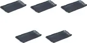 Set of 5, Black Pearl Rough Sorpo 13.0 inches (33 cm) Hot Plate (12.8 x 7.1 x 1.2 inches (32.5 x 18 x 3 cm) | Oblong Plate (Extra Large) Setomonohonpo
