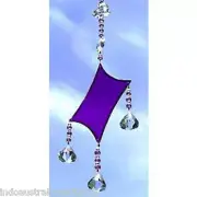1 X Brand New Purple Glass Diamond Shaped Light Catcher in Box (SC004)