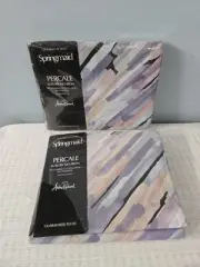2 Vintage Springmaid Double Flat Sheets Andre Richard Silver Shadows 2 New