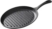 WAZIJ Cast Iron Grill Pan Non-Stick Frying Pan with Handle Grill Plate No Chemical Coating Gas and Induction Friendly