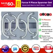 Force 9 Piece Metric Half Moon Spanner Set