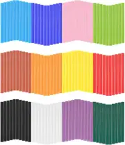 120PCS Colored Mini Hot Glue Sticks - 0.28x3.9" Hot Melt Glue Sticks 12 Colors