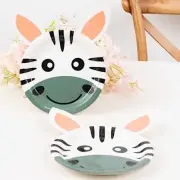 25 Round 7" ASSORTED Animal Print Appetizer Dessert Paper PLATES Party Events