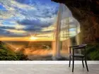 3D Ocean Sunrise Wallpaper Wall Mural Removable Self-adhesive 129