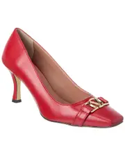 Valentino by Mario Valentino Aura Leather Pump 6 Red