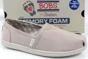 Skechers Bobs Spring Step Slip On Memory Foam Comfort Shoes Natural Size 7.5