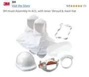 3M HOOD ASSEMBLY INNER SHROUD CAP SUSP H-421, NSN 4240-01-479-0680