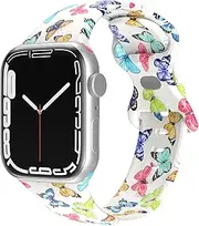 Bandkids Compatible with Kids Apple Watch Band 38mm 40mm 41mm for Boys Girls, Cute Double-Sided Pattern Printed Strap Compatible with iWatch Series Ultra/8/7/6/5/4/3/2/1/SE