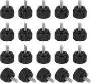 sourcing map 20 Pcs Threaded Knurled Thumbscrew, M3 x 6mm Monitor Mount Arm Screws Stainless Steel Clamping Knobs Grip Thumb Screw for Computer TV