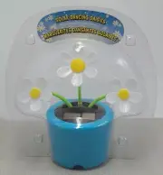 Solar DANCING DAISY Blue Flower Pot White TRIPLE TOY DAISIES Gift BOBBLE HEAD