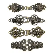 4pcs Vintage Sweater Clips Cape Cloak Clasp Cardigan Clips Shawl Clasp, Bronze