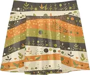 [FRODOTGV] Sprouting Plants Striped Girls Tennis Skorts with Built in Shorts Athletic Skort for Toddler Girl Sports Skirts for Kids