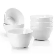 Porcelain Bouillon Cups, 8 Ounce Small Dessert Bowls, Soup Dipping Sauce Bowls