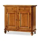 Cupboard Sideboard Art Povera 2 Doors 2 Drawers Walnut Dark Classic