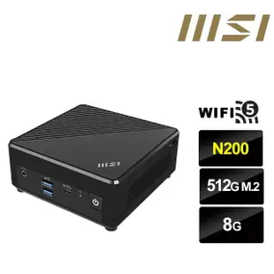 【MSI 微星】CubiN 四核心{驃騎遊俠} 迷你電腦(N200/8G/512G M.2)