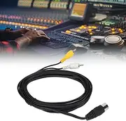 Gigicial Din to R-Ca Cable, 8-Pin with 3.5mm, Din Stereo Audio Male Plug to 2 R-Ca Male Composite Adapter Converter Video Cable-1.8M/5.9ft