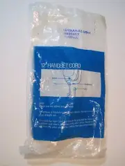AT&T Genuine OEM 12' Foot Heavy Duty Handset Landline phone Cord. Curly, white