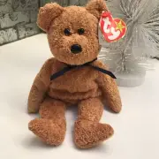 *RARE: LIMITED EDITION* 1998 TY "Fuzz" Original Handmade Beanie Baby Bear BNWT