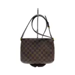 LOUIS VUITTON 路易威登 肩背包 格紋DAMIER EBENE 棕色 PVC 日本直送 二手