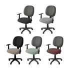 Beige T shaped jacquard fabric chair cover for office chair Full protection