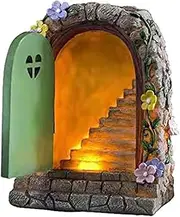 Big Fairy Door Solar Steps Miniature Ornament Outdoor Tree Decor