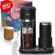 Iced & Hot Coffee Machine with Integrated Frother – Single Serve, Pod-Free,