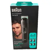 BRAUN SERIES 3 - Style 6 in 1 Kit Hair Clippers Beard Trimmer Body (MGK3411)