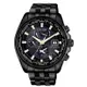 CITIZEN 星辰錶 AT9039-51L 廣告款黑金光動能電波腕錶 /深藍x黑面 44mm