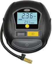 Ring Automotive - RTC1000 12V Rapid tyre inflator air Compressor car Pump with preset Digital Pressure Gauge, Memory Function, 2 min Inflation, LED Light, Carry case, Valve Adaptor kit