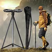 Adjustable Walking Cane with Seat,2-in-1 Foldable Walking Sticks Chair for Men Women Elderly,Walk Cane Portable Trekking Poles, Shrinkable Lightweight Non-Skid Travel Storage Bag for Outdoor Hiking