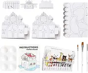 Cardboard Playhouse for Kids, Cardboard Coloring Playhouse | Hand-painted House for Kids - Draw Toy for Home, School, Outdoor, Travel